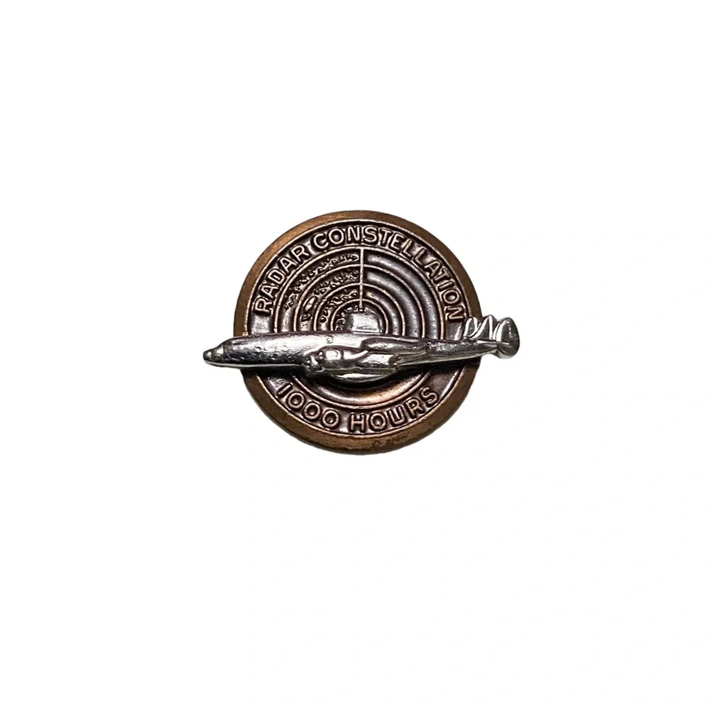 Vintage USAF Lockheed Radar Constellation 1000 Hour Service Pin 1960’s